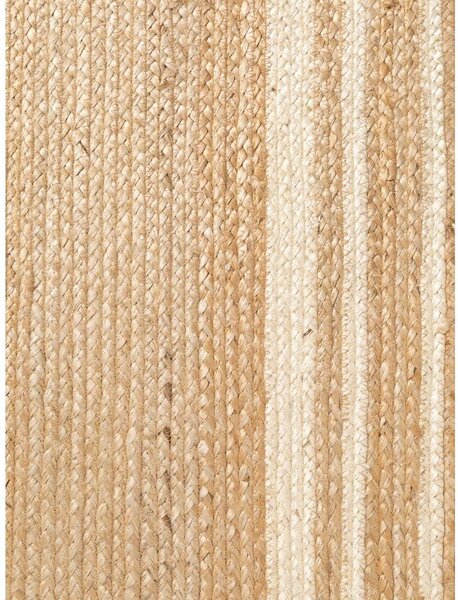 Obojestranska ročno tkana preproga iz jute v kremno beli in naravni barvi 120x170 cm Jutta – Hanse Home