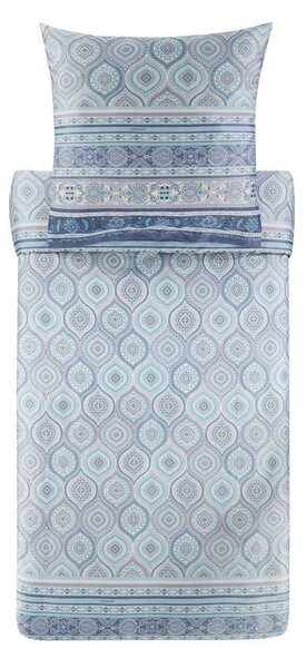 POSTELJNINA HANBURY 140/200 cm saten pastelno modra