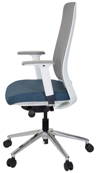 MID.YOU Pisarniški Stol Chiaro T1 White, Modra, Siva