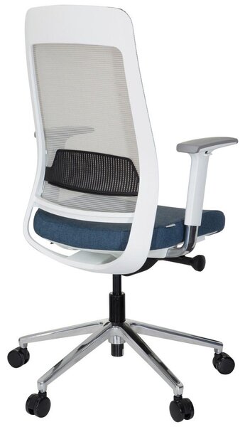 MID.YOU Pisarniški Stol Chiaro T1 White, Modra, Siva