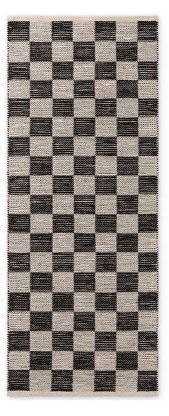 Črno-kremno bel obojestranski ročno tkan tekač iz mešanice jute 80x200 cm Rex – Hanse Home