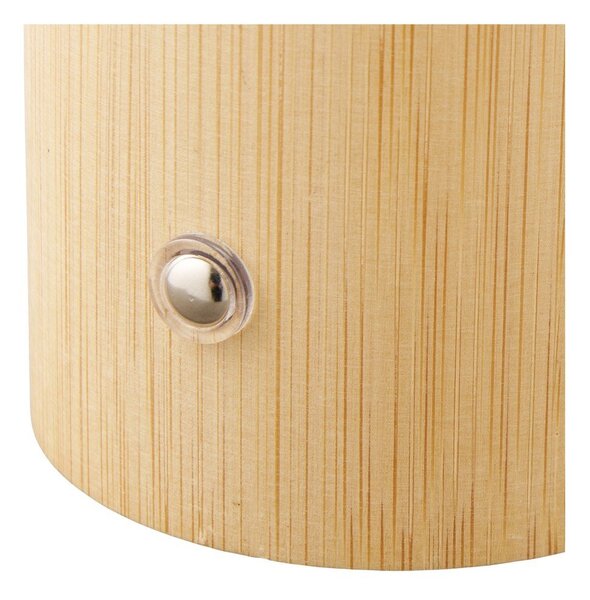 Bela/v naravni barvi bambusova namizna svetilka s plastičnim senčilom (višina 18 cm) Stafford – House Nordic