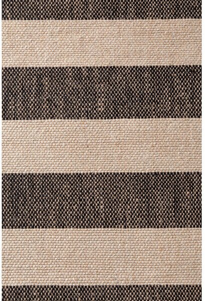 Črno-kremno bela obojestranska ročno tkana preproga iz jute 120x170 cm Playa – Hanse Home