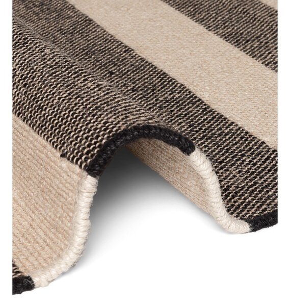 Črno-kremno bela obojestranska ročno tkana preproga iz jute 120x170 cm Playa – Hanse Home