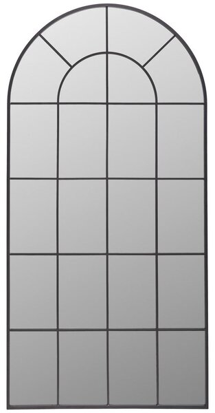 STENSKO OGLEDALO, 100/200/2,5 cm kovina, steklo, leseni material