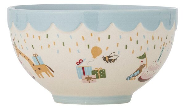 Svetlo modra/kremno bela otroška skleda iz kamenine ø 13,5 cm Celebrate – Bloomingville Mini