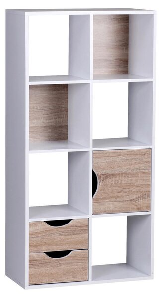 REGAL 60/120/29 cm bela, barve hrasta