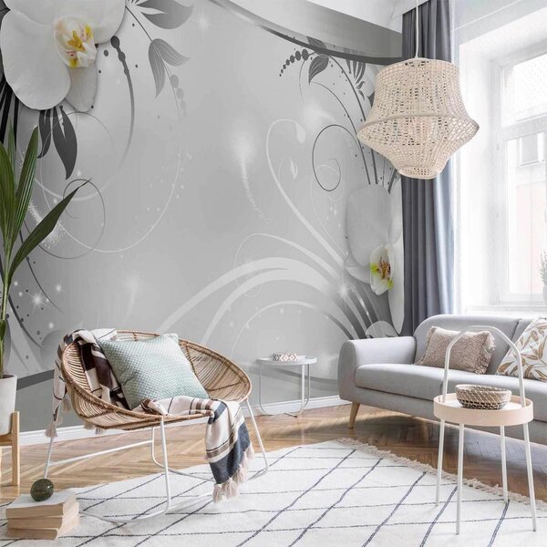 Artgeist Fototapeta Silver Abstract, 150x105cm