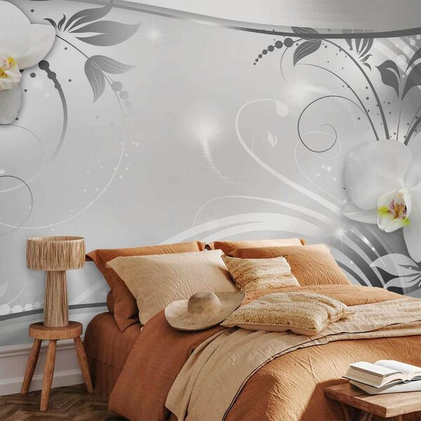 Artgeist Fototapeta Silver Abstract, 150x105cm