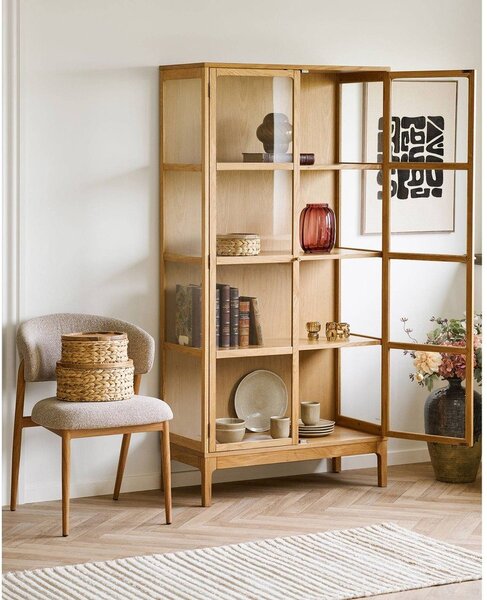 Rdeča steklena ročno izdelana vaza (višina 21 cm) – House Nordic