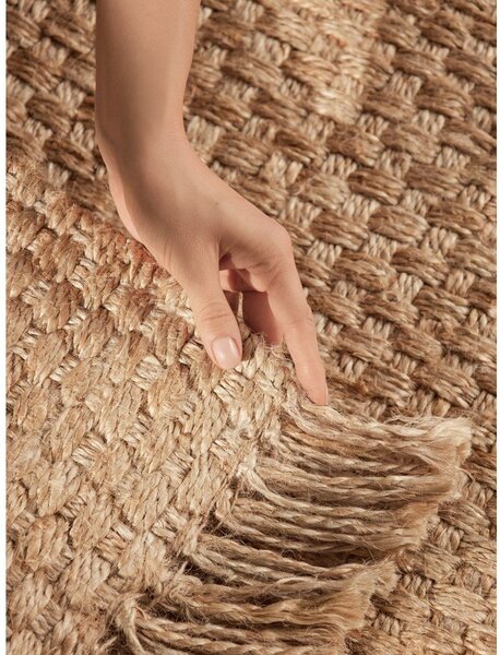 Obojestranska ročno tkana preproga iz jute v naravni barvi 120x170 cm Fjord – Hanse Home
