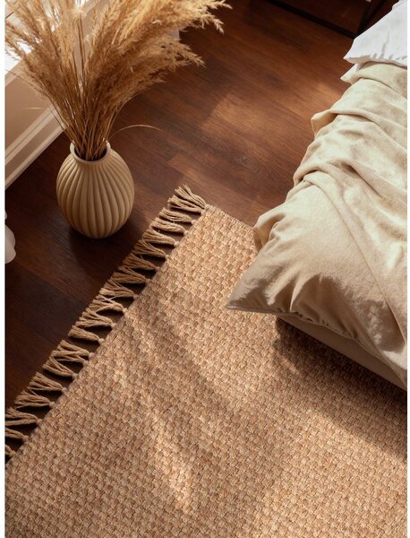Obojestranska ročno tkana preproga iz jute v naravni barvi 120x170 cm Fjord – Hanse Home