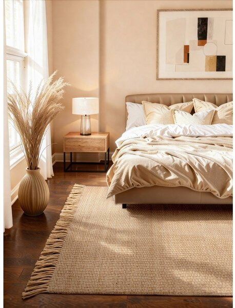 Obojestranska ročno tkana preproga iz jute v naravni barvi 120x170 cm Fjord – Hanse Home