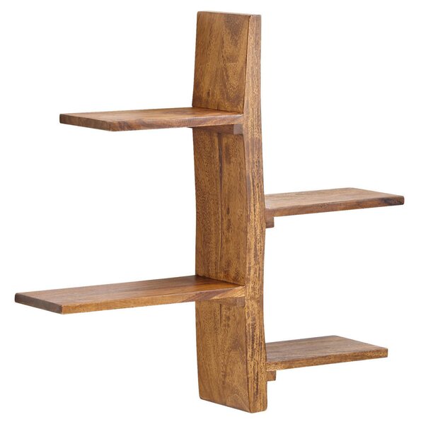 STENSKI REGAL 58/60/15 cm barve indijskega rožnega lesa