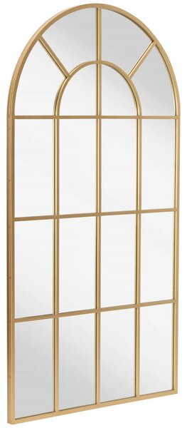STENSKO OGLEDALO, 100/180/3 cm kovina, steklo, leseni material
