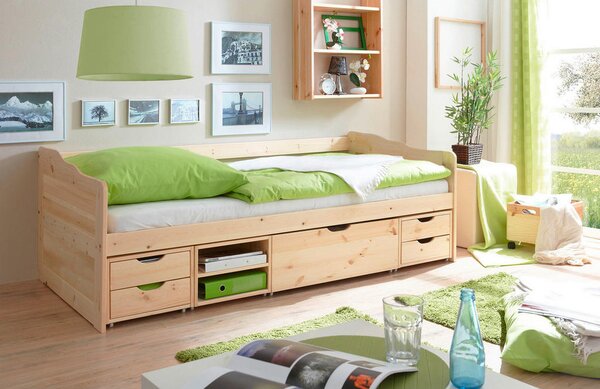 POSTELJA S PREDALOM 90 cm x 200 cm , barve bora