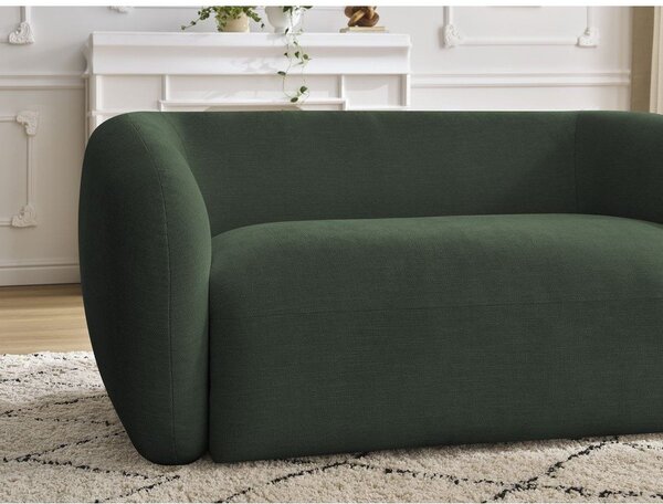 Zelena sedežna garnitura iz šenilje 160 cm Celine – Bobochic Paris