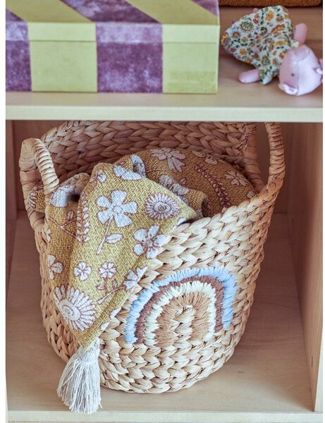 Otroške škatle za shranjevanje iz vodne hijacinte v naravni barvi v kompletu 2 ks ø 32x32 cm Agnes – Bloomingville Mini