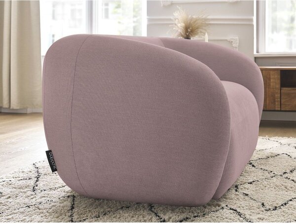 Rožnata sedežna garnitura iz šenilje 160 cm Celine – Bobochic Paris