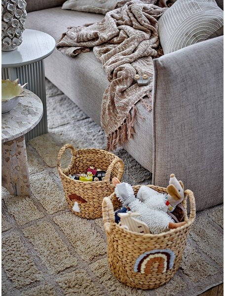 Otroške škatle za shranjevanje iz vodne hijacinte v naravni barvi v kompletu 2 ks ø 32x32 cm Agnes – Bloomingville Mini