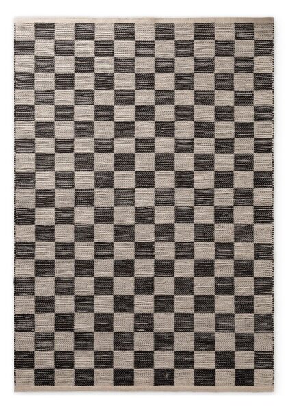 Črno-kremno bela obojestranska ročno tkana preproga iz mešanice jute 120x170 cm Rex – Hanse Home