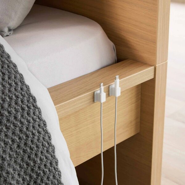 Beli kovinski organizatorji v kompletu 5 ks za kable Smart – YAMAZAKI