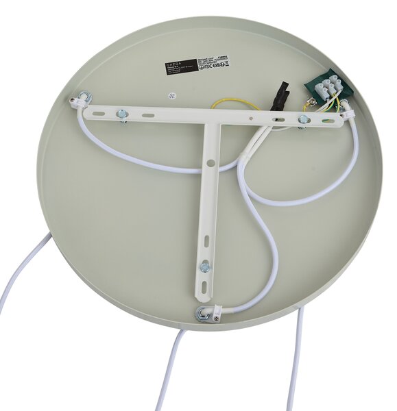 Japandi Pendant Lamp White with Organic Light Green Shade 3-Light - Moonstone