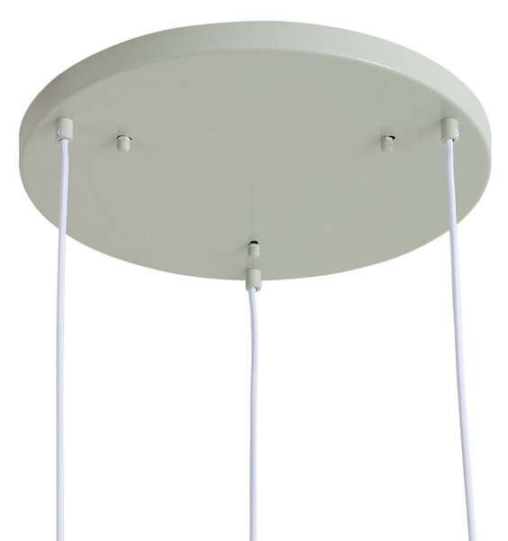 Japandi Pendant Lamp White with Organic Light Green Shade 3-Light - Moonstone