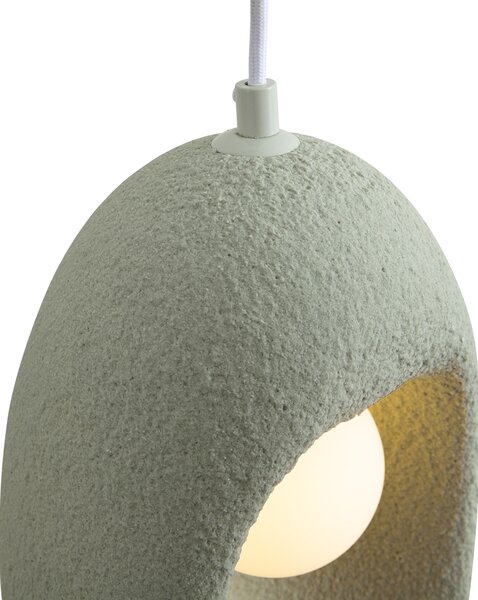Japandi Pendant Lamp White with Organic Light Green Shade 3-Light - Moonstone