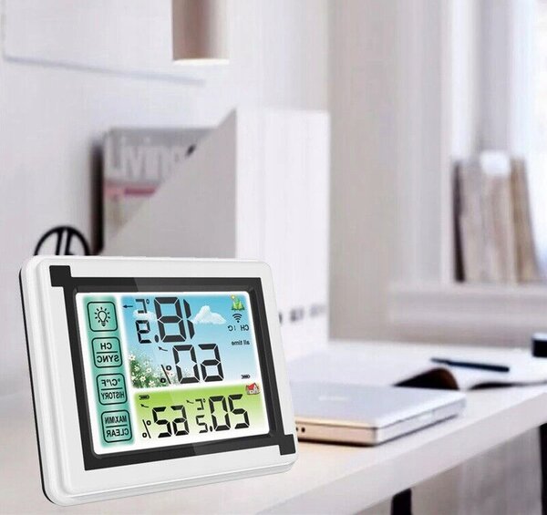 LCD brezžična vremenska postaja touch in zunanja enota