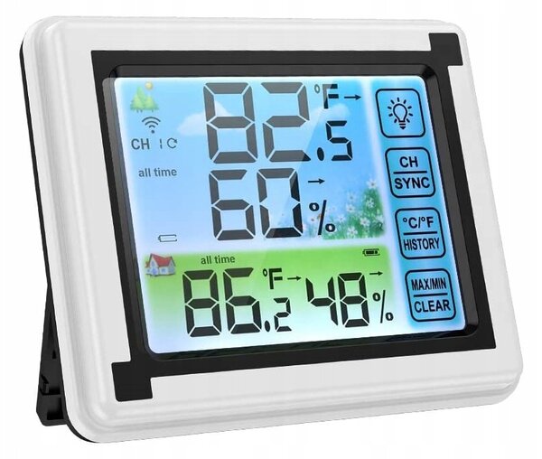 LCD brezžična vremenska postaja touch in zunanja enota