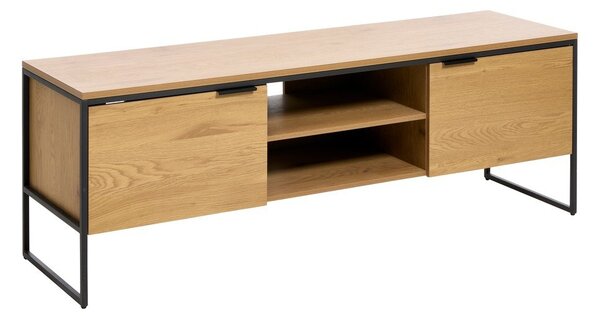TV omarica v hrastovem dekorju v naravni barvi 155x55x45 cm Cesura – Unique Furniture
