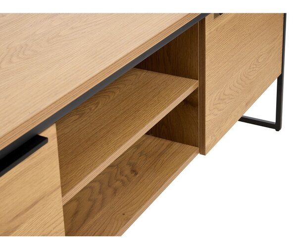 TV omarica v hrastovem dekorju v naravni barvi 155x55x45 cm Cesura – Unique Furniture