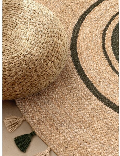 Obojestranska ročno tkana okrogla preproga iz jute v naravni barvi ø 150 cm Basil – Hanse Home