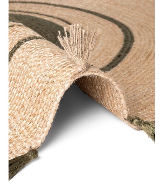Obojestranska ročno tkana okrogla preproga iz jute v naravni barvi ø 150 cm Basil – Hanse Home