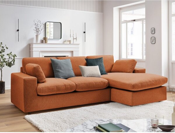 Oranžna kotna sedežna garnitura Belair – Bobochic Paris