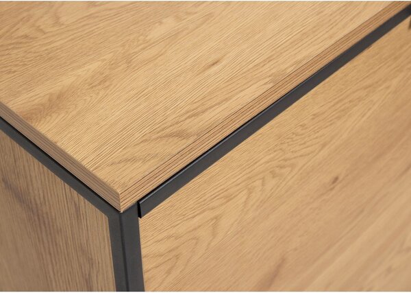 Komoda v hrastovem dekorju v naravni barvi 155x81x45 cm Cesura – Unique Furniture