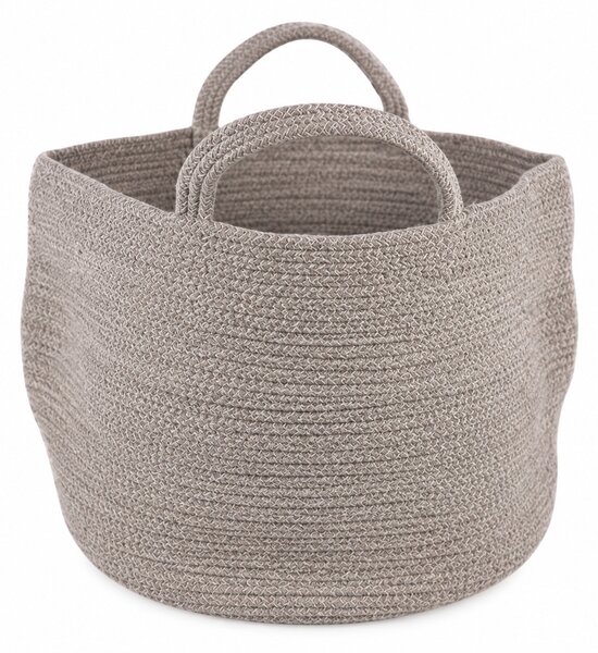 Košara za shranjevanje z ročaji COTTON HAVEN 35x35 cm - več barv Barva: Růžovohnědá