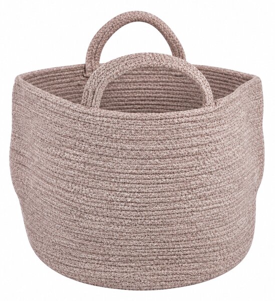 Košara za shranjevanje z ročaji COTTON HAVEN 35x35 cm - več barv Barva: Růžovohnědá
