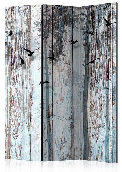 PARAVAN 135/172/3 cm rjava, svetlo modra