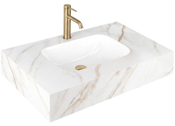 Stenski umivalnik Rea Aresa Grey Gold 80