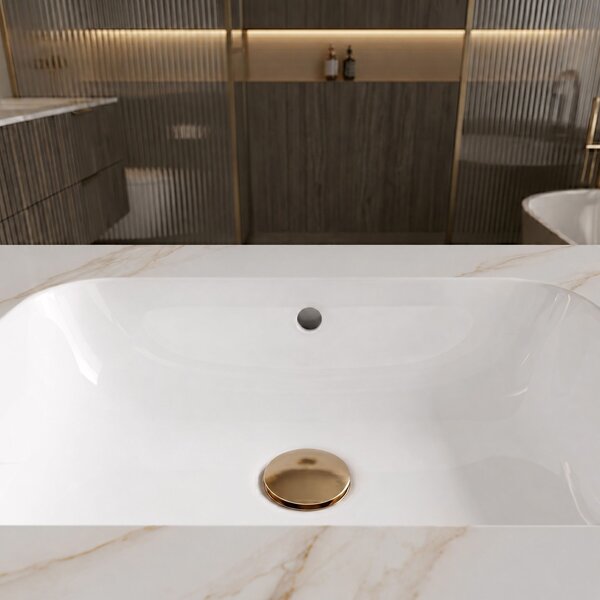 Stenski umivalnik Rea Aresa Grey Gold 80