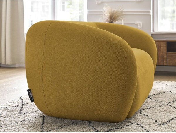 Rumena sedežna garnitura iz šenilje 160 cm Celine – Bobochic Paris