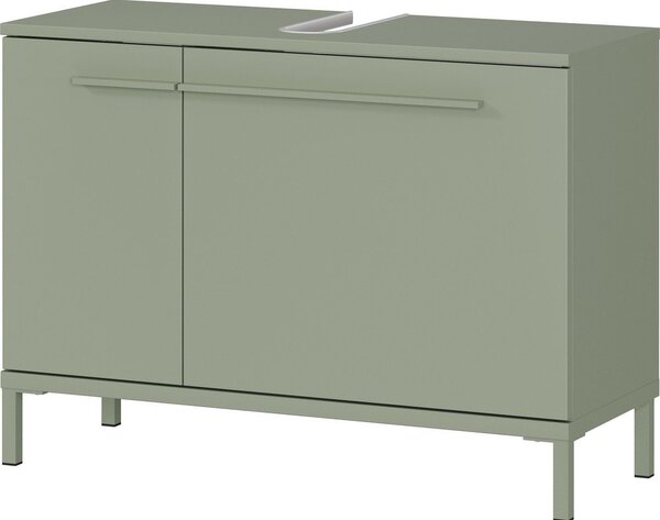Zelena omarica za pod umivalnik v mat dekorju 80x59 cm Laurino – Germania