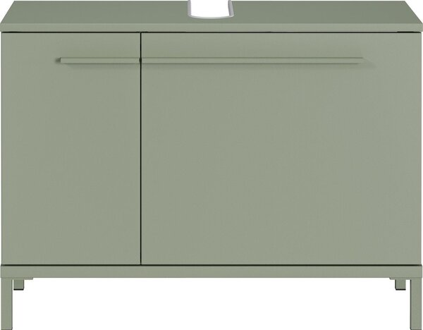 Zelena omarica za pod umivalnik v mat dekorju 80x59 cm Laurino – Germania