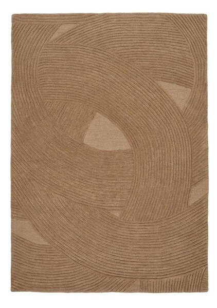 Ročno tkana volnena preproga v temni naravni barvi 200x300 cm Pune – House Nordic