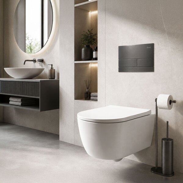 Tlačni gumb za WC predstensko enoto K011A-Q in Slim024N Rea T Titan