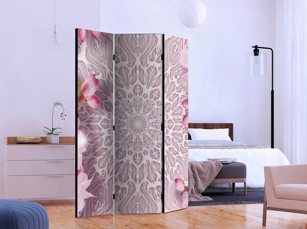 PARAVAN 135/172/3 cm bela, pink