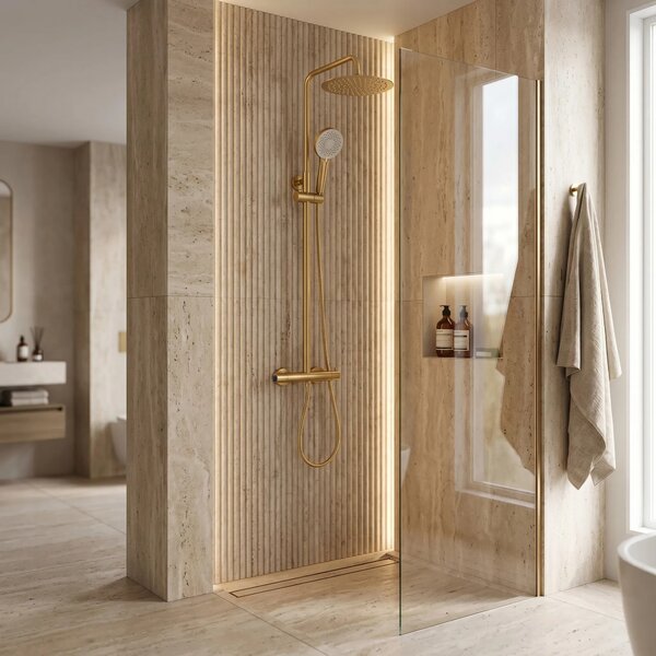 Tuš set s termostatom Rea Drop Brush Gold