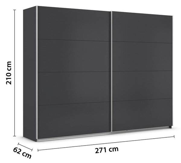 Modern Living Omara Z Drsnimi Vrati Feldkirch, Antracit